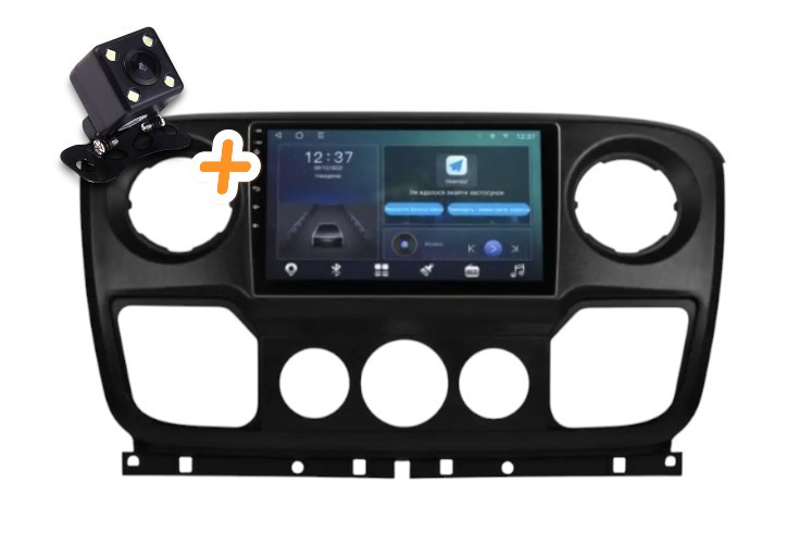 Магнітола для NV400, Master, Movano 4+64 ГБ на Android | QLED-екран, 4G, Bluetooth, фото 1