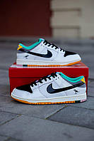 Білі чоловічі шкіряні кросівки CSEF x Nike SB Dunk Low Pro White/Black кросівки Найк СБ Данк