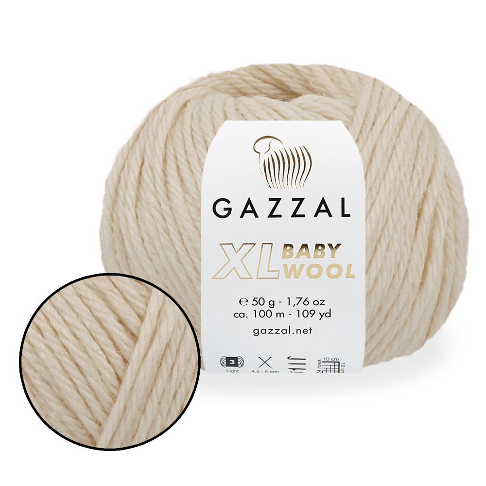 Gazzal Baby Wool XL, Кремовий №829, фото 1