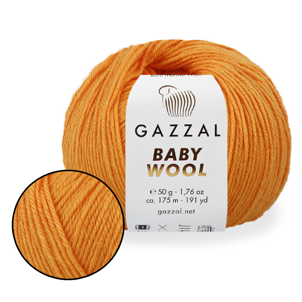 Gazzal Baby Wool, Оранж №837, фото 1