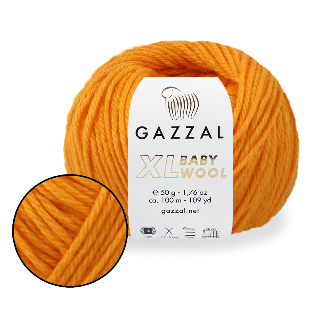 Gazzal Baby Wool XL, Оранж №837, фото 1