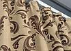 Двостороння тканина блекаут, колекція "Лілія". Висота 2,8 м. Колір коричневий з бежевим. Код 101ш, фото 5
