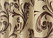 Двостороння тканина блекаут, колекція "Лілія". Висота 2,8 м. Колір коричневий з бежевим. Код 101ш, фото 2