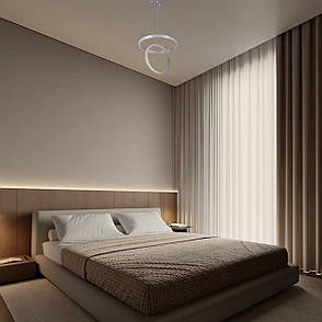 Підвісна led люстра 40W в сатиновому кольорі (87-1222 (400+300) CF), фото 2