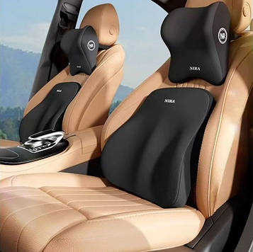 Набір подушок для автомобіля / Комплект подушок для авто з ефектом пам’яті / Подушки для попереку та голови автомобільні