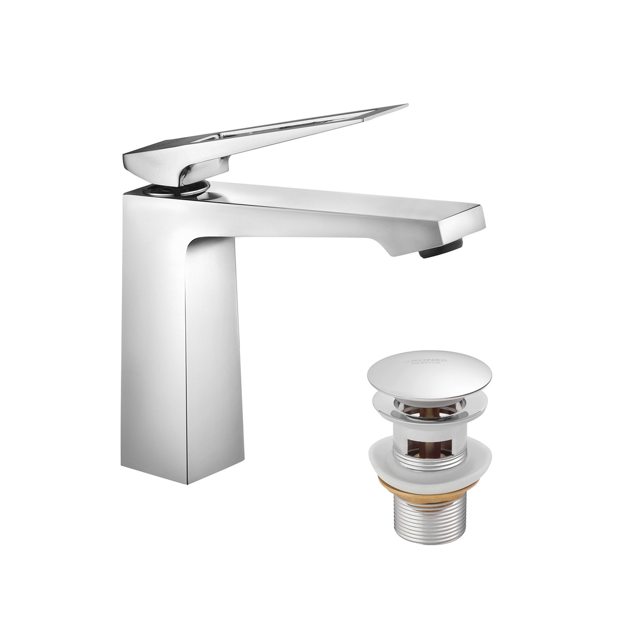 Змішувач для раковини Kroner KRP Ersel - C0110BV з донним клапаном, фото 1