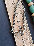 Зелений авантюрин натуральний  намисто буси із зеленого авантюрину. Глубокий вінтаж. Німеччина., фото 5
