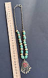 Зелений авантюрин натуральний  намисто буси із зеленого авантюрину. Глубокий вінтаж. Німеччина., фото 6