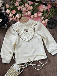 Кофта для дівчинки ангора на флісі Молочний 83161, 76, XTT, Молочний, Для дівчаток, Зима, 110