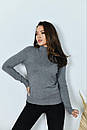 Жіночий теплий гольф однотонний у великих розмірах у кольорах (р. 42-52) 18sv3439, фото 7