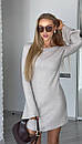 Жіноча тепла сукня коротка з розкльошеними рукавами приталена (р. 42-48) 16py6134, фото 10