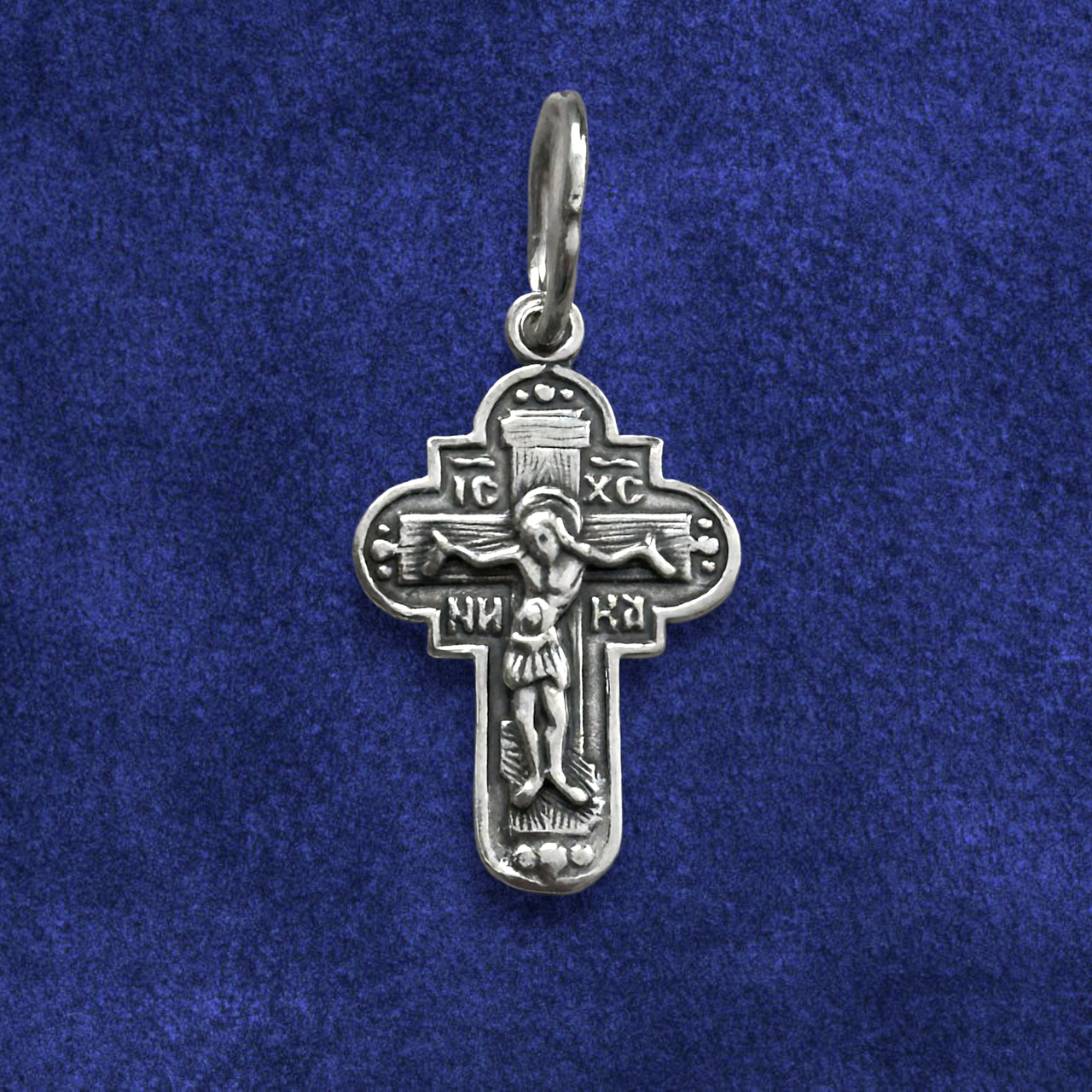 Хрестик срібний чорнений 1.09 г, фото 1