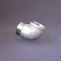 Косинець різьбовий нержавіючий DN50 (2") вн/зовн різьба BSPP, н/ж сталь AISI304, 90°, Class 150