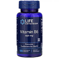 Витамин В6 (пиридоксин), Vitamin B6, Life Extension, 250 мг, 100 вегетарианских капсул