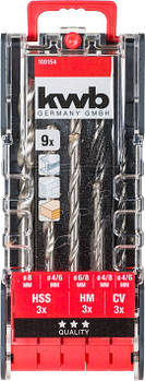 Набір універсальних свердел, 9 шт, PROMO KWB (109154)