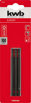 Набір торсіонних біт 100 мм, Torx T25/30/40, 3 шт, KWB (123242)