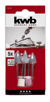 Набір міні-фрез корунд, 5 шт, KWB (510100)