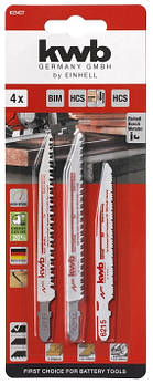 Набір полотен для лобзика, 4 шт, Akku Top KWB (625427)