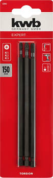 Набір торсіонних біт 150 мм, PZ1/2/3, 3 шт, KWB (123141)