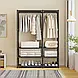 Шафа стелаж для одягу з полицями та штангою металева 170×95×50 см, фото 4