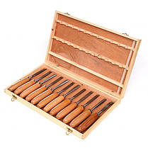 Комлект стамесок для різьби по дереву 12 шт. Kraft&Dele KD11775 набір професійних стамесок, фото 5