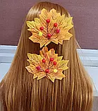 Осіння заколка з листям Осінні заколки заколочки Осінь Осенняя заколка с листьями, фото 2