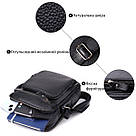 Ділова чоловіча сумка з ручкою для перенесення в руці з натуральної шкіри Vintage 23034 Чорний, фото 4