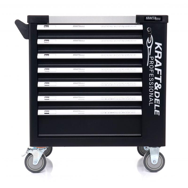 Візок для майстерні з інструментами 7ящ. Kraft Dele KD1070 сервісна шафа з набором інструментів