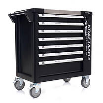 Візок для майстерні з інструментами 7ящ. Kraft Dele KD1070 сервісна шафа з набором інструментів, фото 2