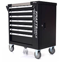 Візок для майстерні з інструментами 7ящ. Kraft Dele KD1070 сервісна шафа з набором інструментів, фото 3