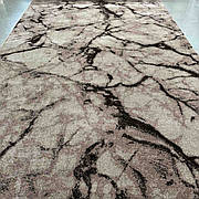 Коричнева килимова доріжка на тканій основі Коричневий мармур Mira 24128/121