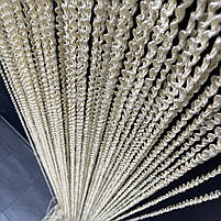 Штори з ниток в будинок , штори-спіралі для дитячої вітальні Золотисті (NS-23), фото 9