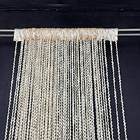 Штори з ниток в будинок , штори-спіралі для дитячої вітальні Золотисті (NS-23), фото 3