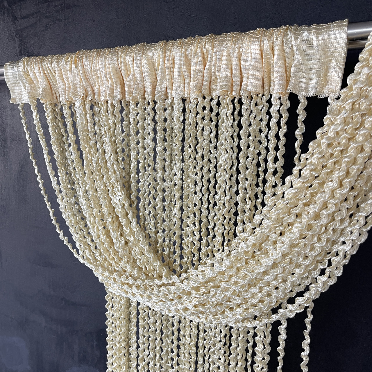 Штори з ниток в будинок , штори-спіралі для дитячої вітальні Золотисті (NS-23), фото 1