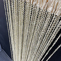 Штори з ниток в будинок , штори-спіралі для дитячої вітальні Золотисті (NS-23), фото 6