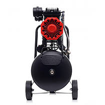 Безмасляний компресор 24л, 1390 Вт Kraft&Dele KD1385 двопоршневий компресор для майстерні, фото 4