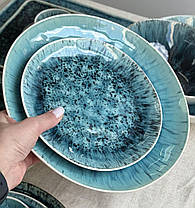 Тарілка керамічна синя Скандія 21 см, фото 2