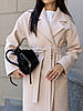 Жіноче зимове кашемірове пальто молочного кольру, фото 2