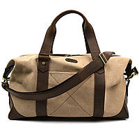 Дорожня спортивна сумка TARWA RCs-0320-4lx із пісочного канвас і шкіри крейзі хорс