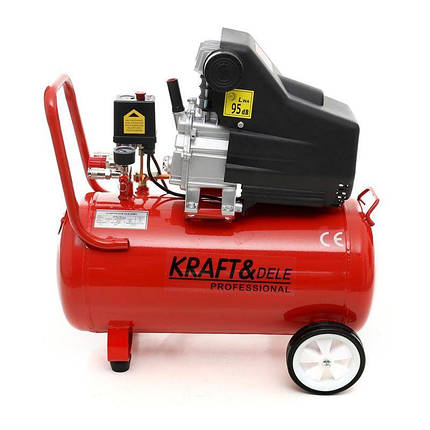 Компресор повітряний 2,8 кВт 50 л. Kraft&Dele KD401 компресор повітряний з ресивером, фото 1