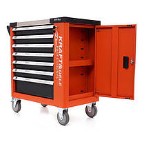 Візок для майстерні з інструментами 258ел. Kraft Dele KD1067 сервісна шафа, фото 4