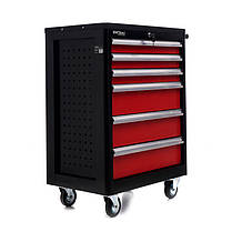 Візок для майстерні з інструментами 6 ящиків Kraft&Dele KD370 сервісна шафа, фото 5