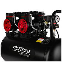 Безмасляний компресор 100 л. Kraft&Dele KD1392 двопоршневий компресор для майстерні, фото 5