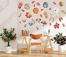 Наклейка вінілова Zatarga  Осінні   розмір аркуша набору М 1100х500 мм матова