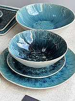 Миска, піала керамічна синя Скандія 19.5 см, фото 2