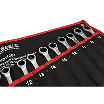 Універсальний набір комбінованих ключів 12 шт, 8-19 мм Kraft&Dele KD11301 ключі для механіків, фото 3