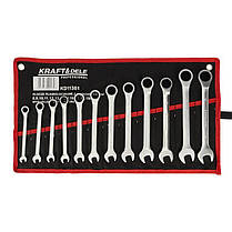 Універсальний набір комбінованих ключів 12 шт, 8-19 мм Kraft&Dele KD11301 ключі для механіків, фото 5