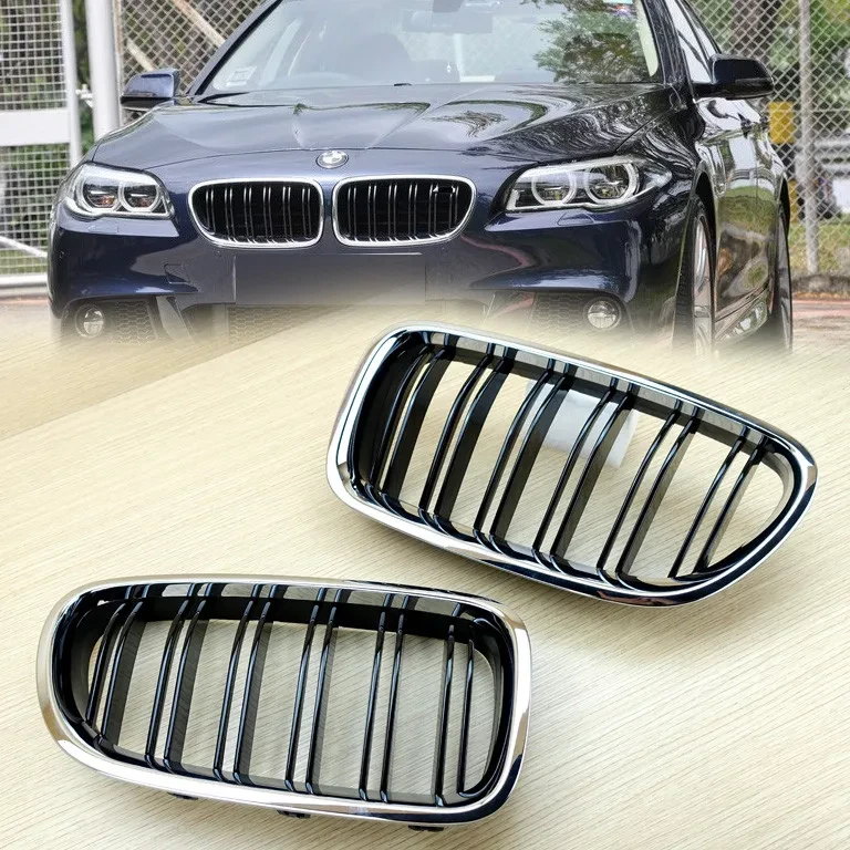Тюнінг Решітки радіатора M5 Style BMW F10 / F11, глянець + хром, 2010–2016 Бмв ф10 ф10 ніздрі м5 стиль Tuning, фото 1