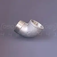 Косинець різьбовий нержавіючий DN65 (2 1/2") вн/зовн різьба BSPP, н/ж сталь AISI304, 90°, Class 150