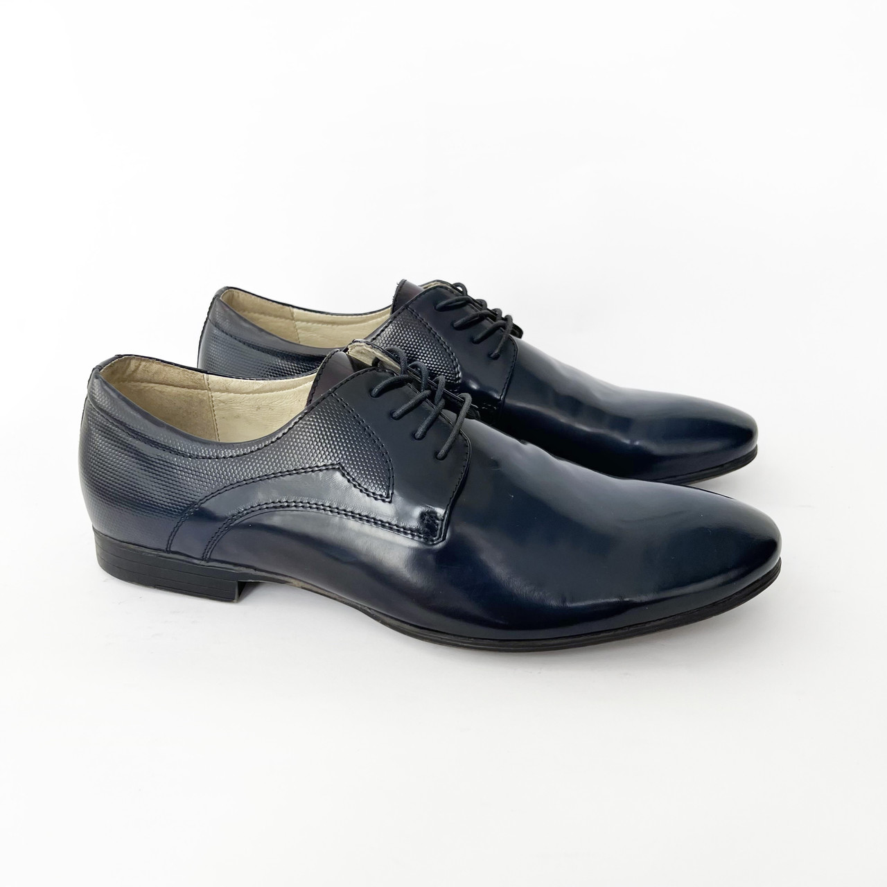 Лаковані туфлі синього кольору 42 розмір, фото 1